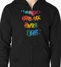Women's Rights Are Human Rights - Anti-Trump Zipped Hoodie