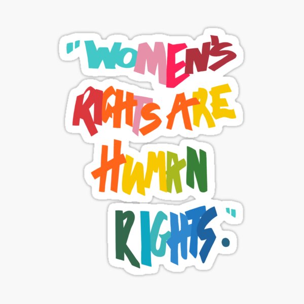 Vista previa del artículo con la obra «Los derechos de las mujeres son derechos humanos - Anti-Trump», diseñado y vendido por Free2rocknroll.