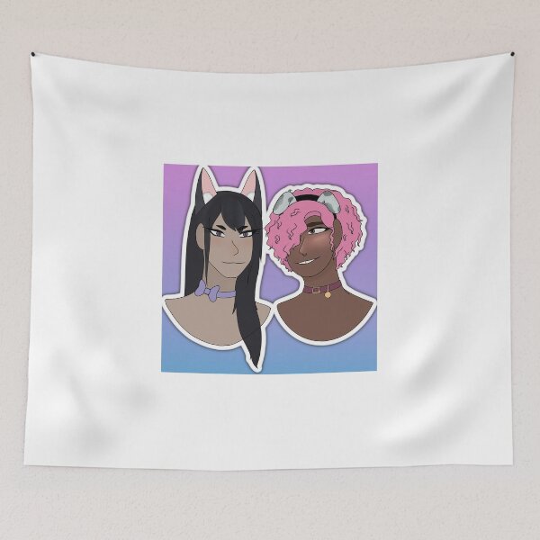 Item preview, Cat girl and dog girl designed and sold by Gremlin ? Blank.