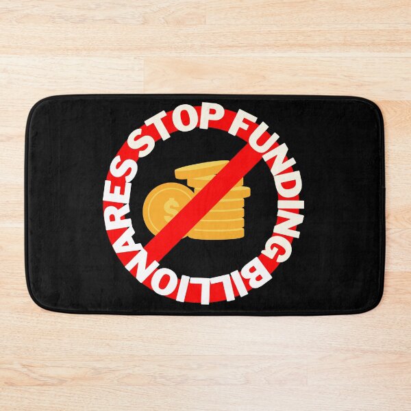 Item preview, Stop funding billionaires cross sign designed and sold by Ahmer Qureshi.