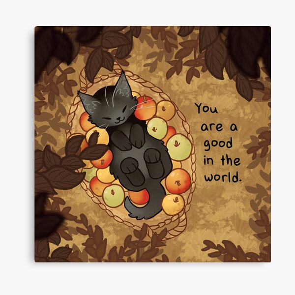 Item preview, "You Are a Good in the World" Apple Basket Kitten designed and sold by thelatestkate.