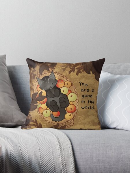 Item preview, "You Are a Good in the World" Apple Basket Kitten designed and sold by thelatestkate.