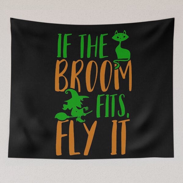 Item preview, If the broom fits fly it Halloween - men/ women /kids Halloween  designed and sold by Designs Of all kinds.