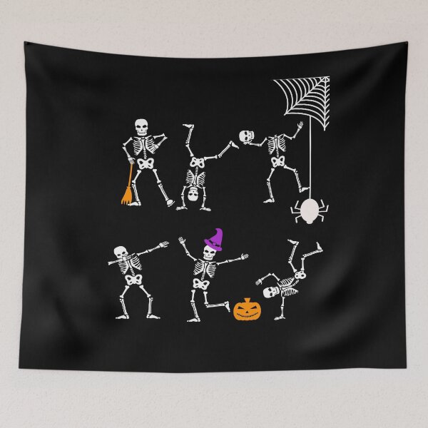 Item preview, Funny Dancing Skeletons and Skulls Happy Halloween designed and sold by evadeedesigns.