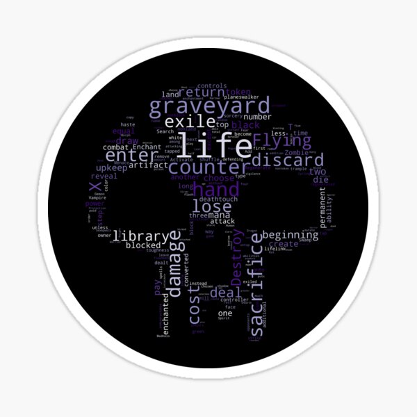 Item preview, Black Mana Word Cloud designed and sold by Argetlam99.
