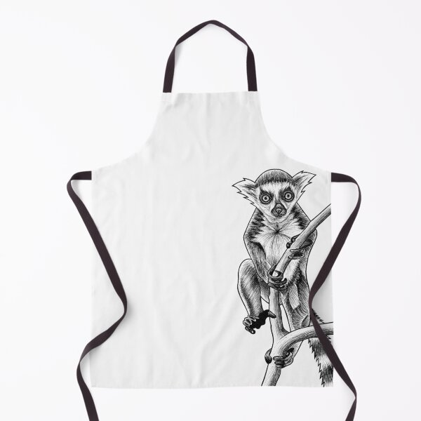 Item preview, Baby ring tailed lemur - ink illustration designed and sold by LorenDowding.