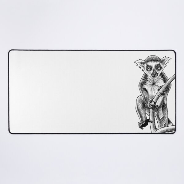 Item preview, Baby ring tailed lemur - ink illustration designed and sold by LorenDowding.