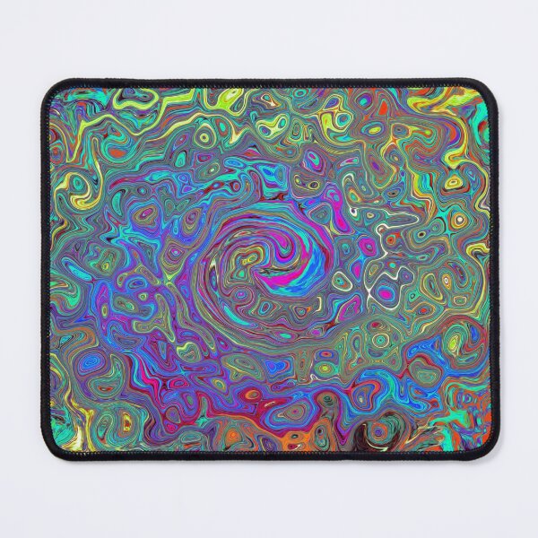 Item preview, Trippy Fuchsia and Blue Abstract Retro Swirl designed and sold by myrubiogarden.