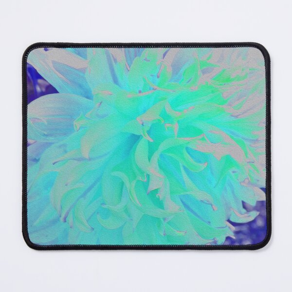 Item preview, Elegant Aquamarine Green and Blue Dahlia Flower designed and sold by myrubiogarden.