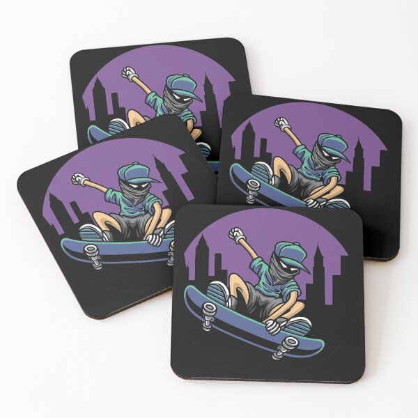 Item preview, Masked skateboarder designed and sold by pnkpopcorn.
