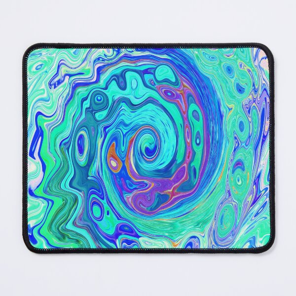 Item preview, Groovy Abstract Ocean Blue and Green Liquid Swirl designed and sold by myrubiogarden.