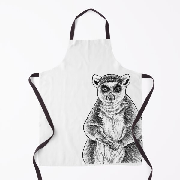 Item preview, Ring tailed lemur - ink illustration designed and sold by LorenDowding.