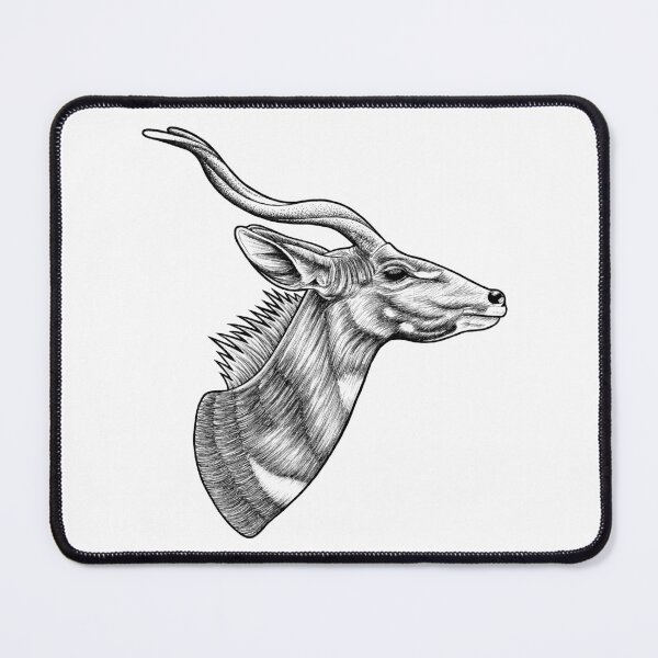 Item preview, Lesser kudu - ink illustration designed and sold by LorenDowding.