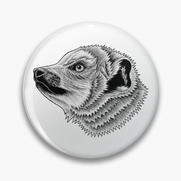 Item preview, Crowned lemur - ink illustration designed and sold by LorenDowding.