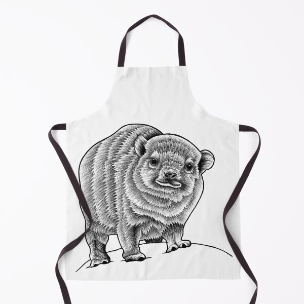 Item preview, Baby rock hyrax - ink illustration designed and sold by LorenDowding.