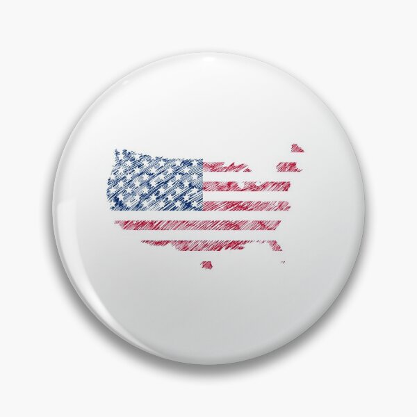 Item preview, American Map Flag handwritten - american  designed and sold by birdo-art.
