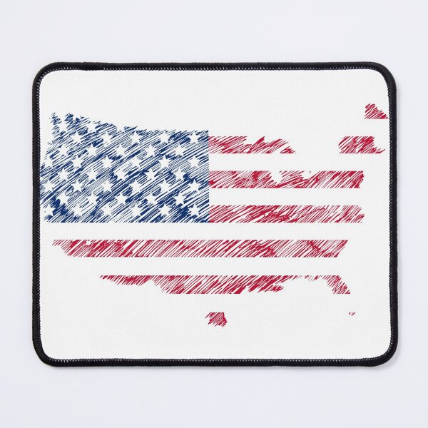 Item preview, American Map Flag handwritten - american  designed and sold by birdo-art.