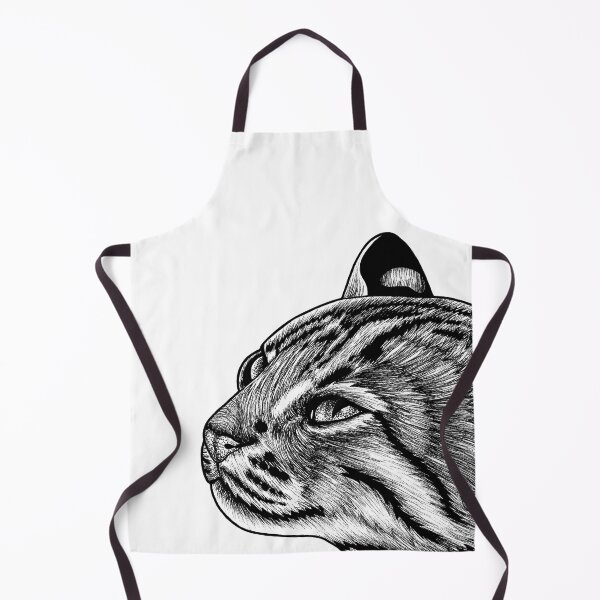 Item preview, Rusty spotted cat - ink illustration designed and sold by LorenDowding.