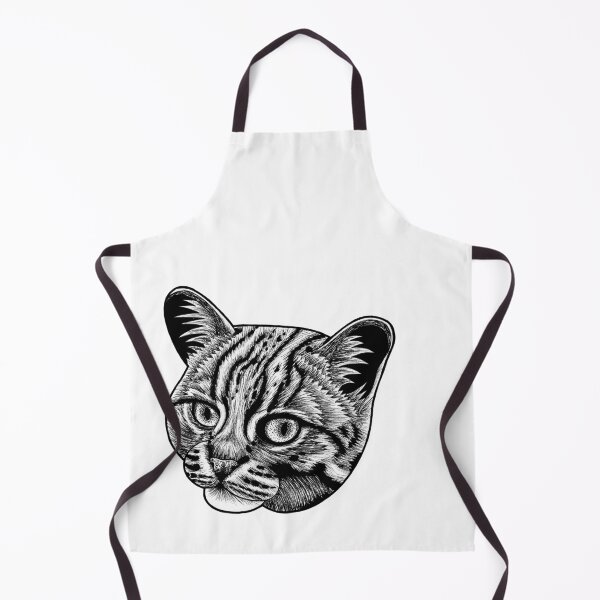 Item preview, Rusty spotted cat - ink illustration designed and sold by LorenDowding.