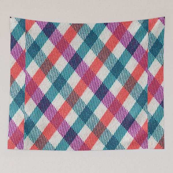 Item preview, Check Stripes Pattern Bed Sheet or Frock Design 8 designed and sold by PodiShawna.