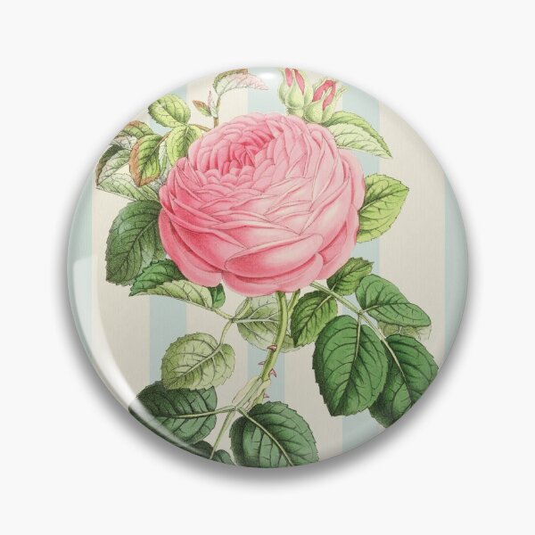 Item preview, ROSE ON STRIPES PRINT designed and sold by lindaully.