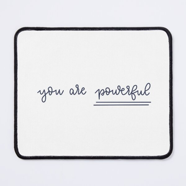 Item preview, You are powerful / powerful. Sentence. Blue Text. Lettering. Letters. designed and sold by AnaStickerD.