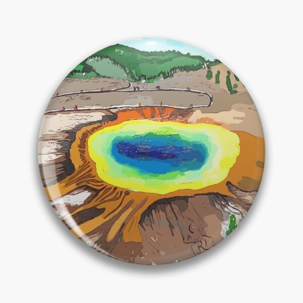 Item preview, Grand Prismatic Springs in Yellowstone National Park - WelshDesigns designed and sold by welshdesigns.
