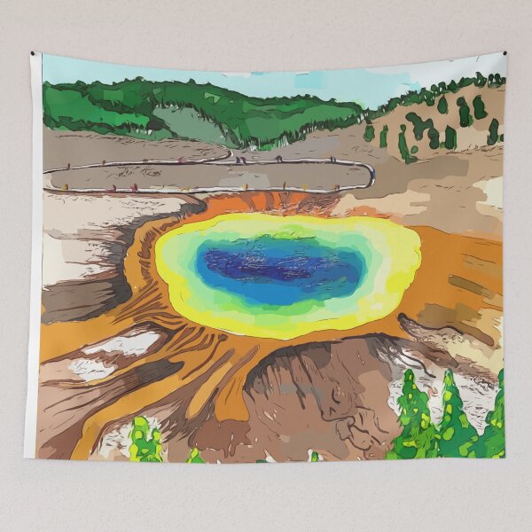 Artikelvorschau, Grand Prismatic Springs im Yellowstone-Nationalpark – WelshDesigns entworfen und verkauft von welshdesigns.