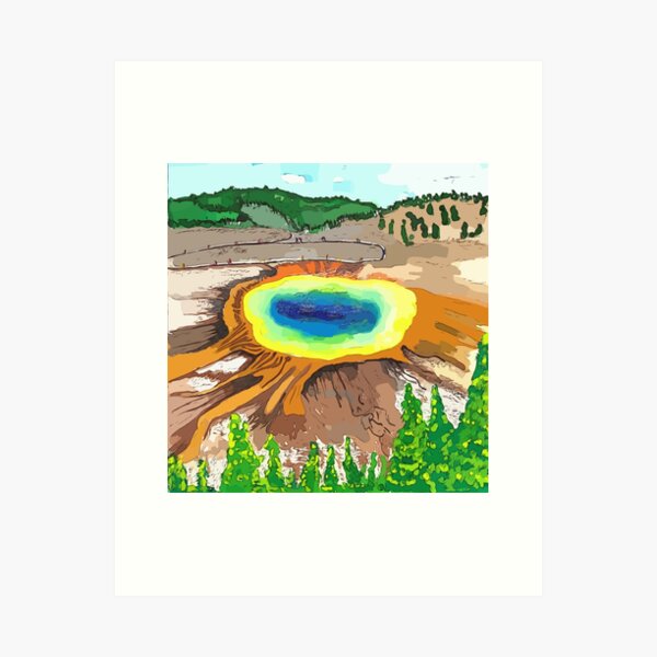 Item preview, Grand Prismatic Springs in Yellowstone National Park - WelshDesigns designed and sold by welshdesigns.