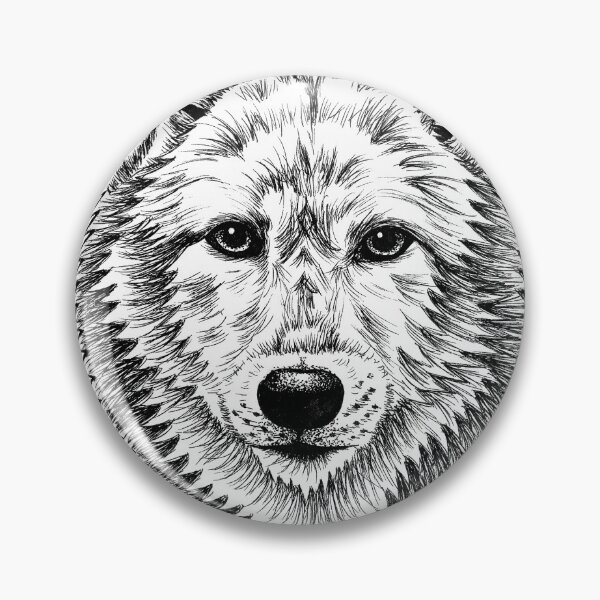 Item preview, Wolf portrait - ink illustration designed and sold by LorenDowding.