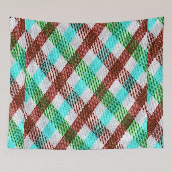 Item preview, Check Stripes Pattern Bed Sheet or Frock Design 9 designed and sold by PodiShawna.