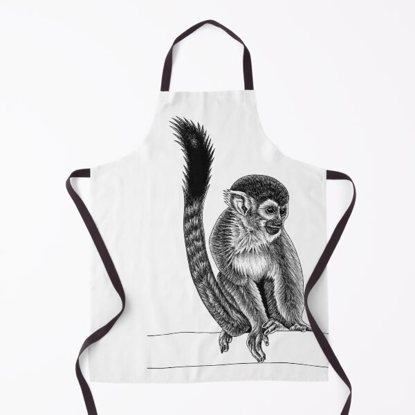 Item preview, Squirrel monkey - ink illustration designed and sold by LorenDowding.