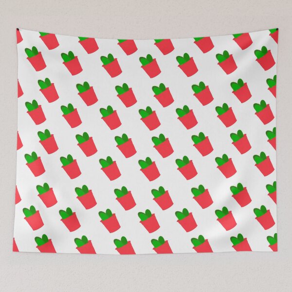 Item preview, Cactus pattern green orange coral designed and sold by ArtSCPdesign.