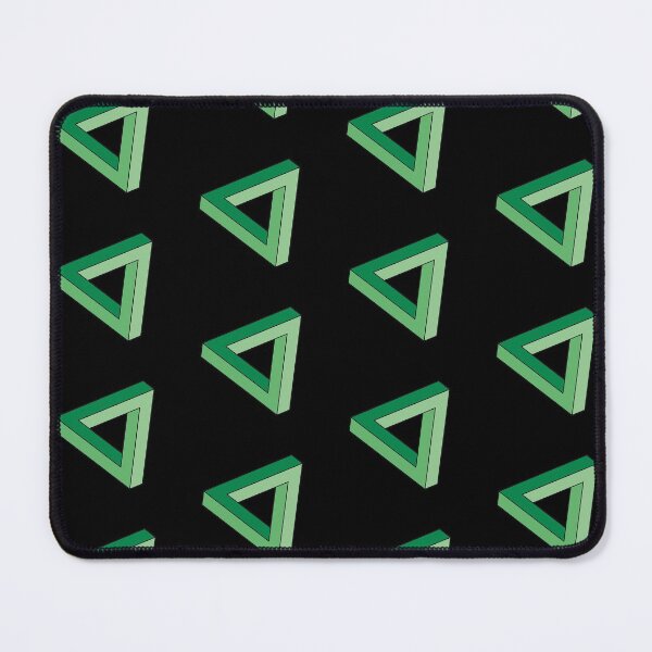 Item preview, Green Impossible Triangle Optical Illusion designed and sold by iscaStudioArt.
