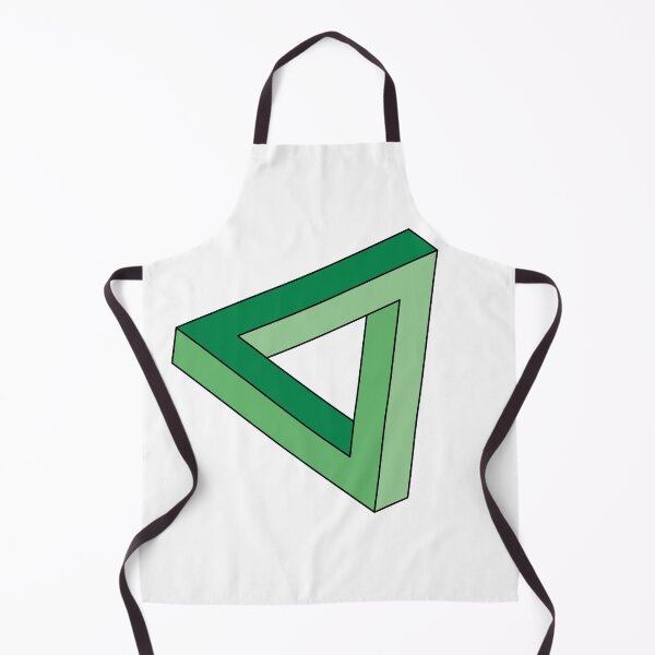 Item preview, Green Impossible Triangle Optical Illusion designed and sold by iscaStudioArt.