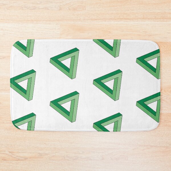 Item preview, Green Impossible Triangle Optical Illusion designed and sold by iscaStudioArt.