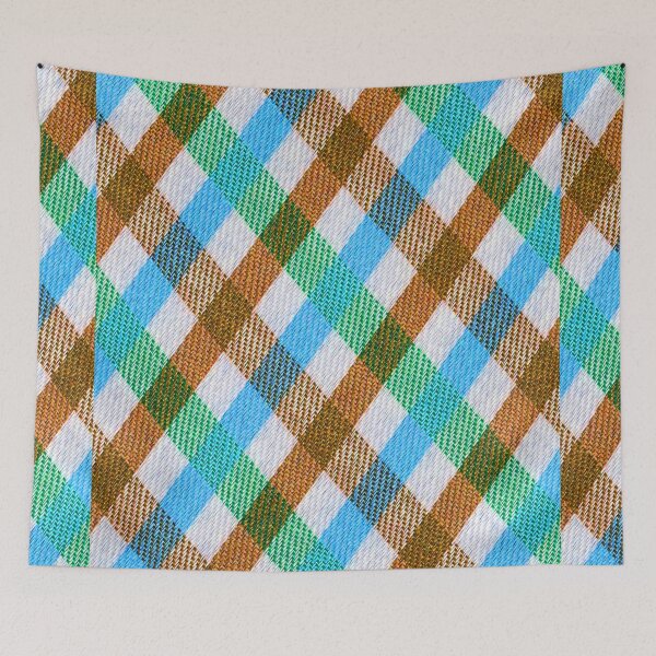 Item preview, Check Stripes Pattern Bed Sheet or Frock Design 10 designed and sold by PodiShawna.