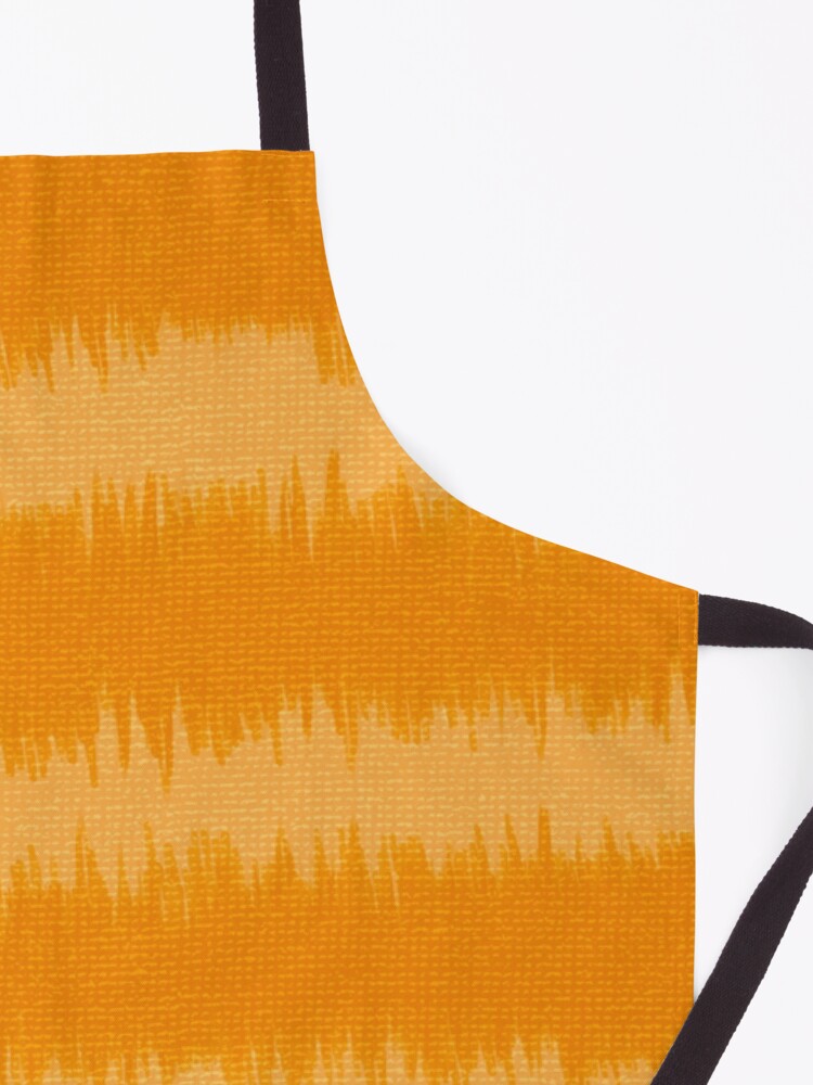 Thumbnail 3 of 6, Apron, Elegant orange stripes pattern. Autumn Tie-dye designed and sold by Victoria Riabov.