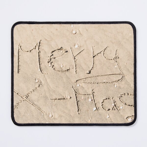 Item preview, Merry X-Mas written in the sand at beach in Florida designed and sold by krisgreenwood.