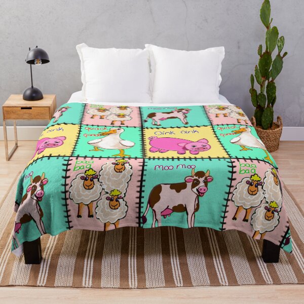 Item preview, Old Macdonald had a farm patchwork quilt and sounds..and on that farm he had a dog, cow, duck, sheep designed and sold by Artonmytee.