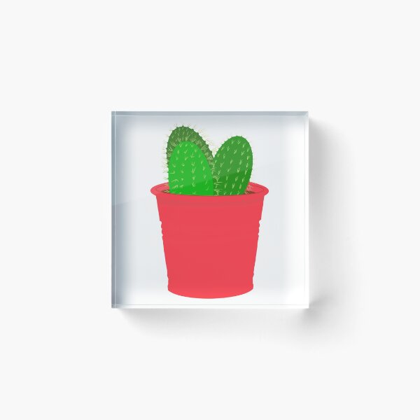 Item preview, Cactus pink coral green designed and sold by ArtSCPdesign.