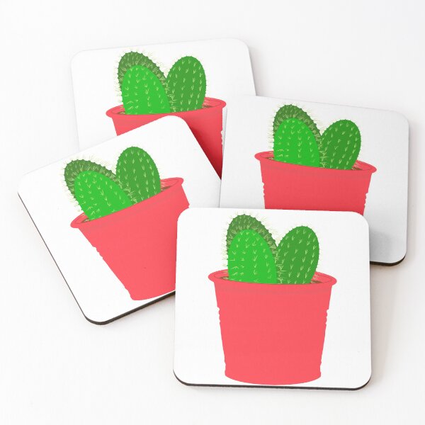 Item preview, Cactus pink coral green designed and sold by ArtSCPdesign.