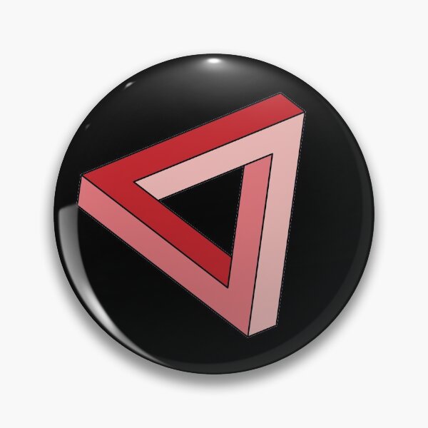 Item preview, Red Impossible Triangle Optical Illusion designed and sold by iscaStudioArt.