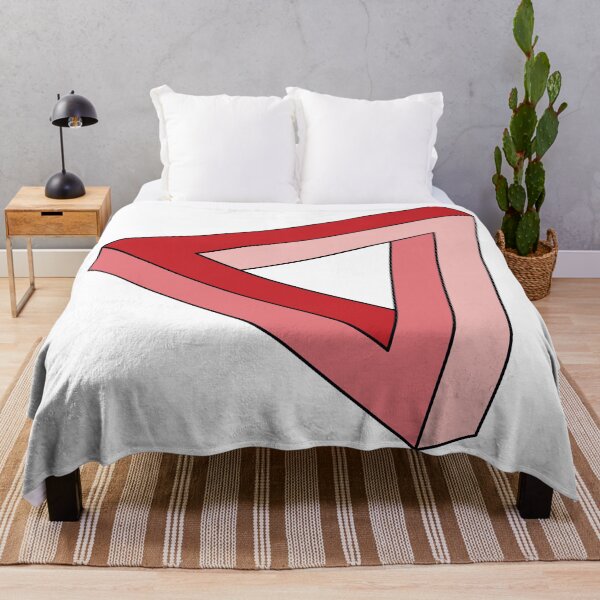 Item preview, Red Impossible Triangle Optical Illusion designed and sold by iscaStudioArt.
