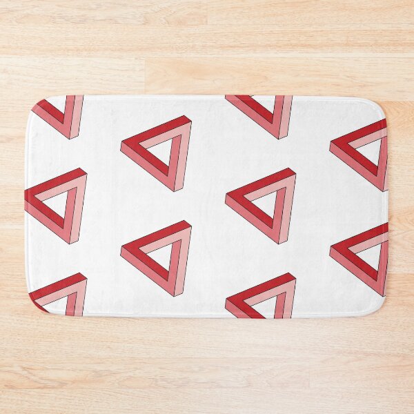 Item preview, Red Impossible Triangle Optical Illusion designed and sold by iscaStudioArt.