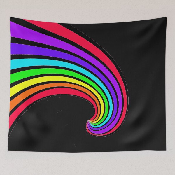 Item preview, Rainbow wave, Rainbow swirl, ranbow tsunami, pride, gay, queer, abstract rainbow designed and sold by Nostrathomas66.