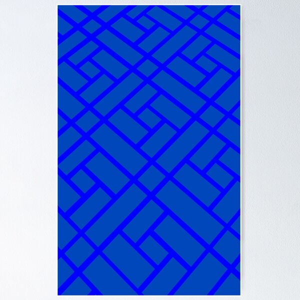 Item preview, Geometric Pattern v2 in Dark Blue with Blue Gradated Line designed and sold by Neil Feigeles.