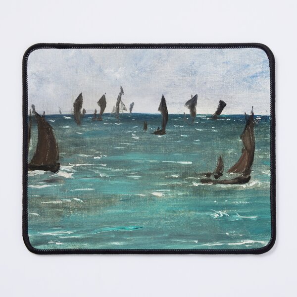 Item preview, Oil Painting Boats at Berck-sur-Mer (1873) by Édouard Manet designed and sold by Designedbysm.