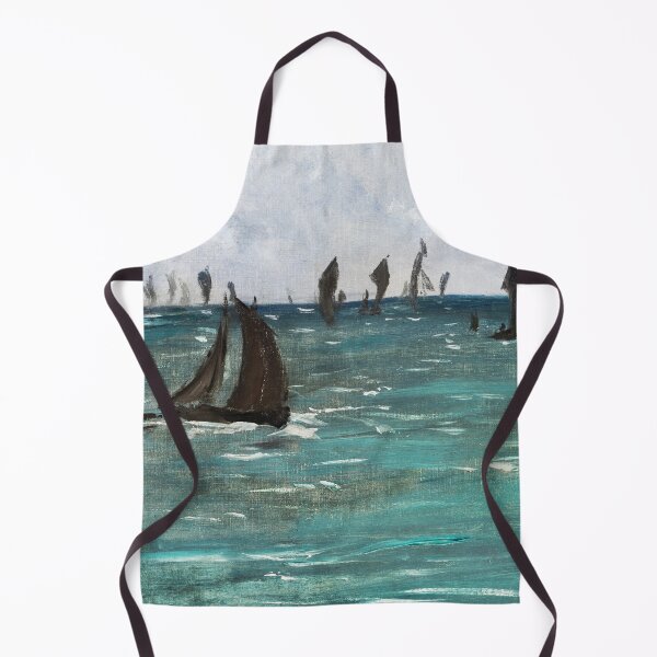 Item preview, Oil Painting Boats at Berck-sur-Mer (1873) by Édouard Manet designed and sold by Designedbysm.