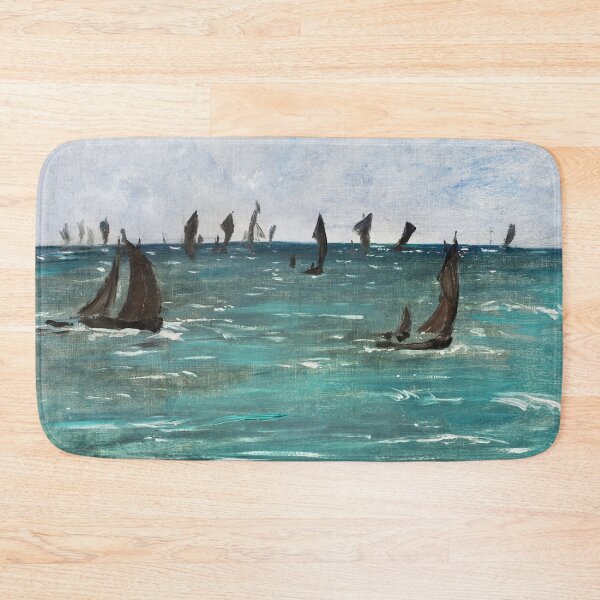 Item preview, Oil Painting Boats at Berck-sur-Mer (1873) by Édouard Manet designed and sold by Designedbysm.